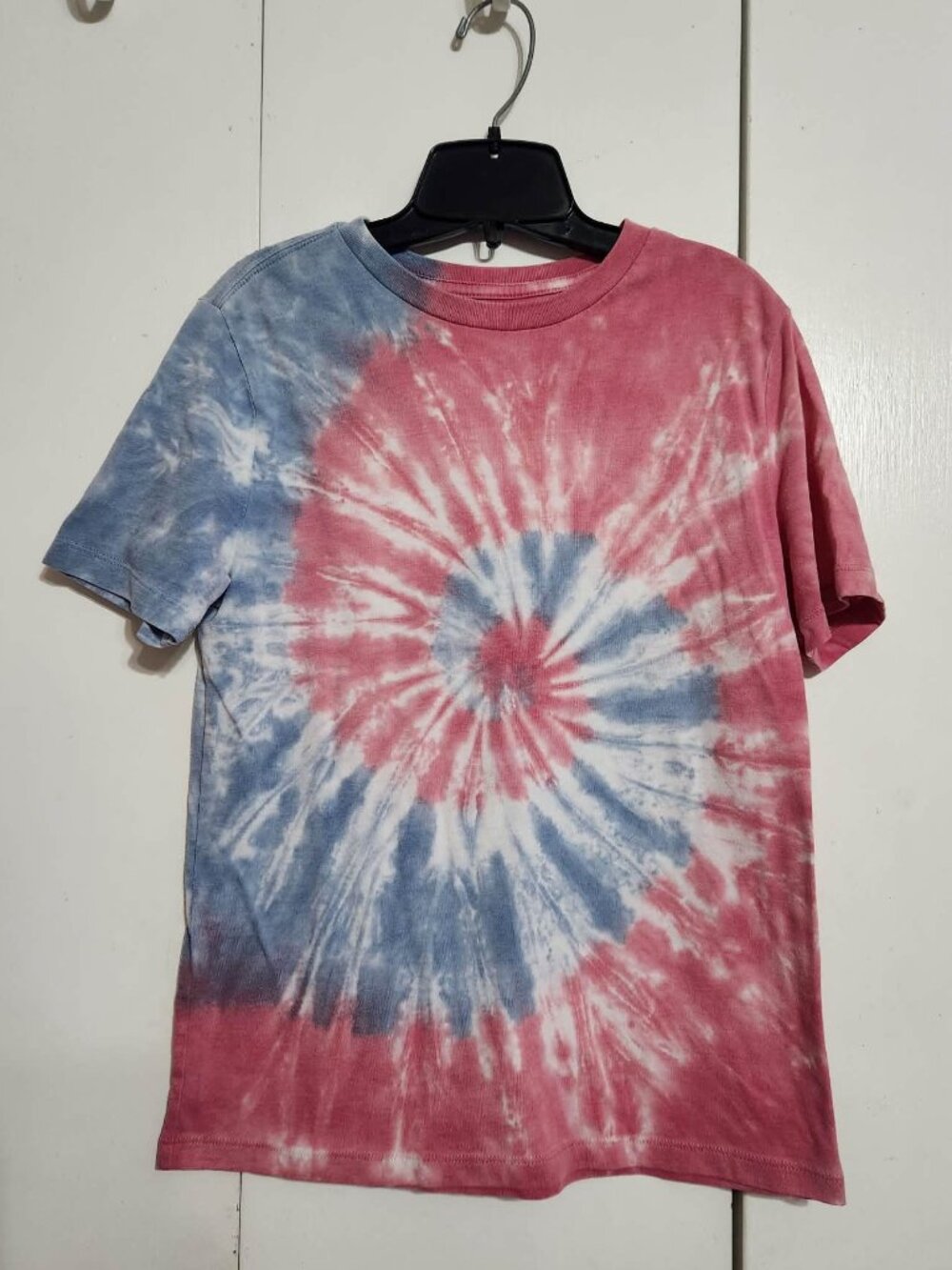 Urban Pipeline Kids Boys Medium Tie Dye T-Shirt Red Blue Spiral Tee M 10-12